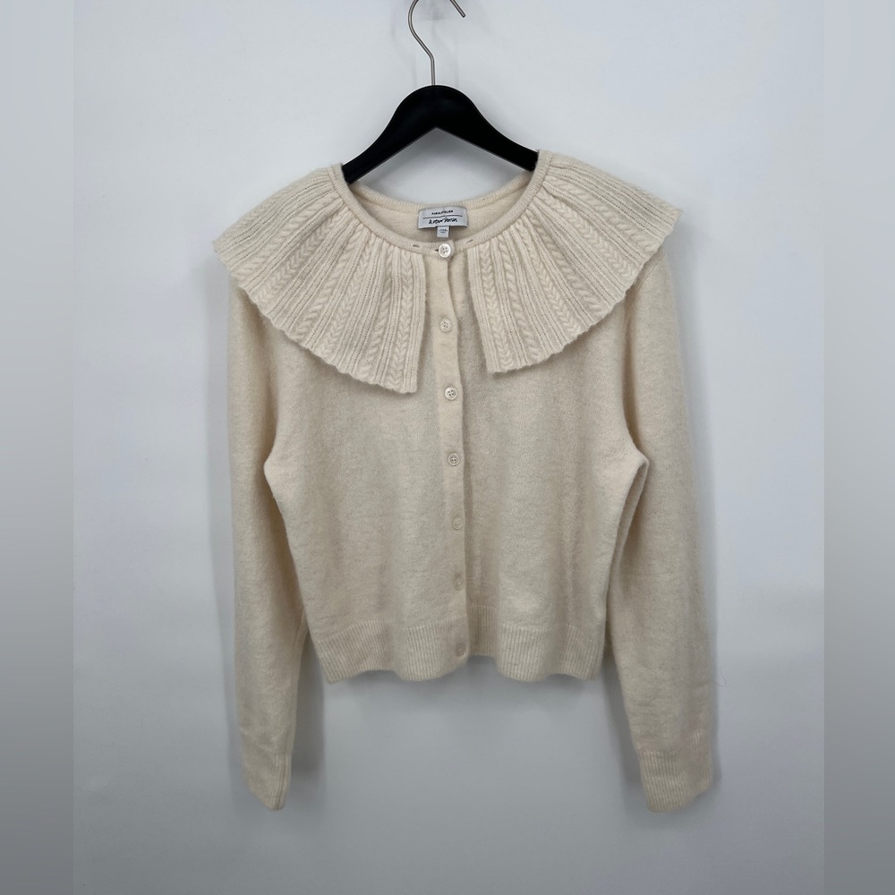 & OTHER STORIES Statement Alpaca/wool BlendCollar Knit Cardigan Size M - Picture 3 of 9